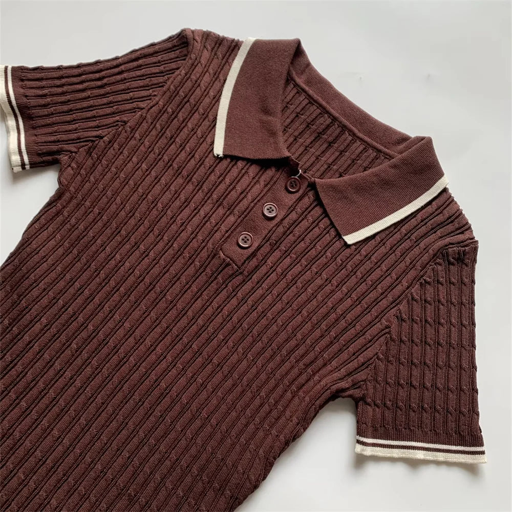 Elegant Design with Retro Style Eight Leg Knitted Mini Dress
