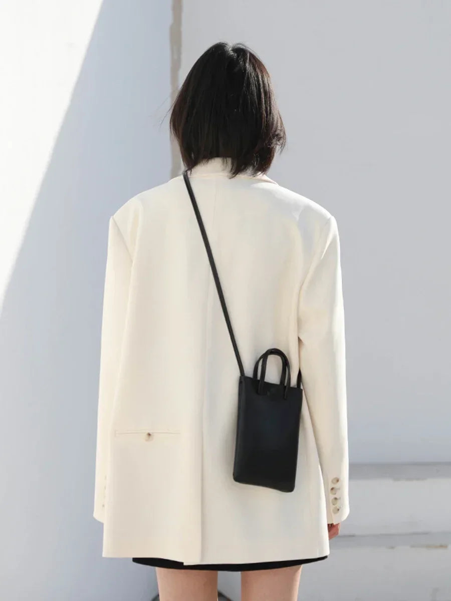 Korean Casual Solid Long Sleeve Blazer