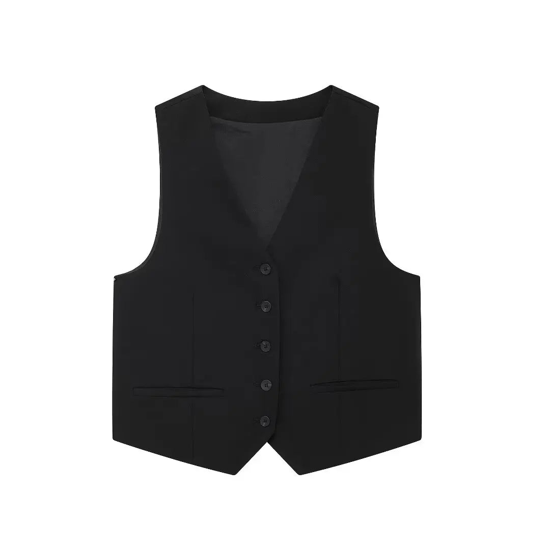 Black vest on a white background