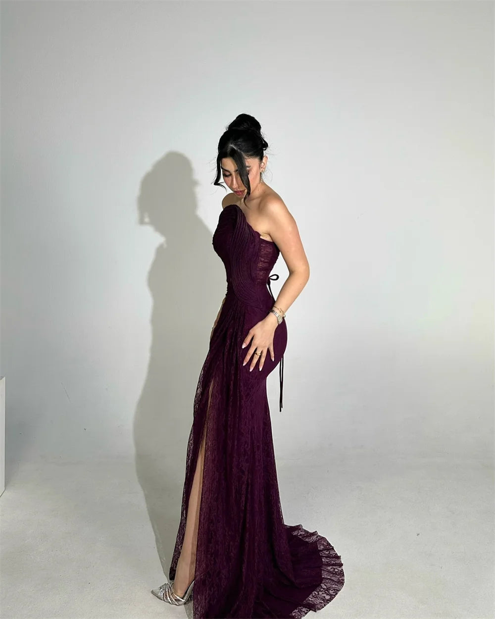 Customized Mermaid Dress – Strapless Sleeveless Floor-Length Gown