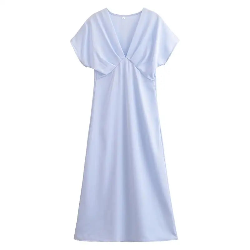 Elegant Fashion Slim V-neck Long Dress