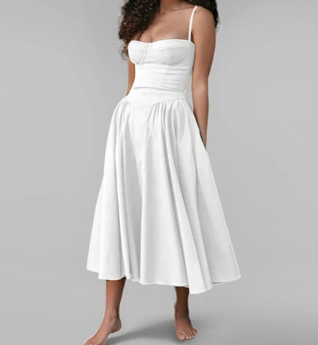 Strap Maxi Dress | French Elegant Retro Long Dress