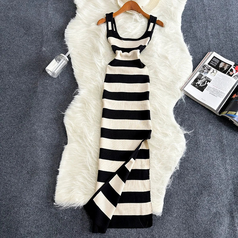 Stripe Bodycon Maxi Dress | Sexy Sundress for Women
