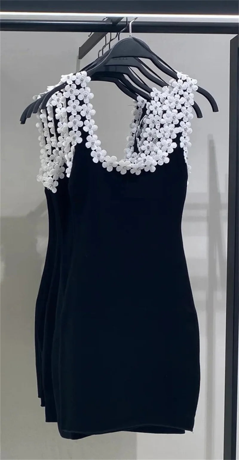 Strap Mini Dress – Sexy Slim Fit with Decorative Design