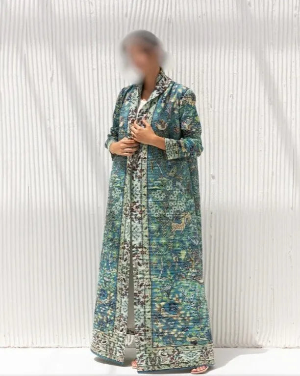 Pleated Robe Cardigan | Elegant Modest Outerwear
