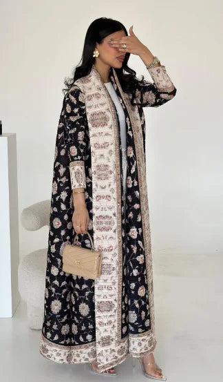 Pleated Robe Cardigan | Elegant Modest Outerwear