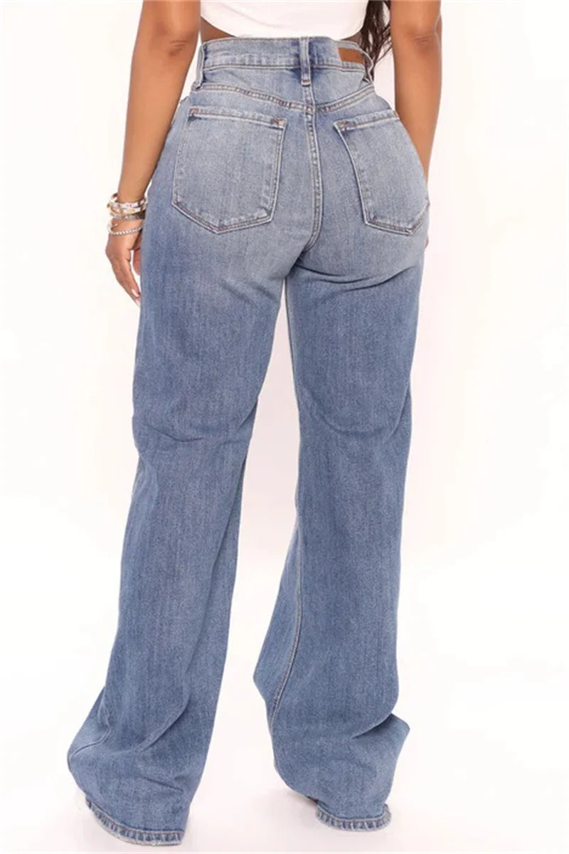 Women’s High Waist Baggy Jeans – Loose Fit Casual Denim Pant