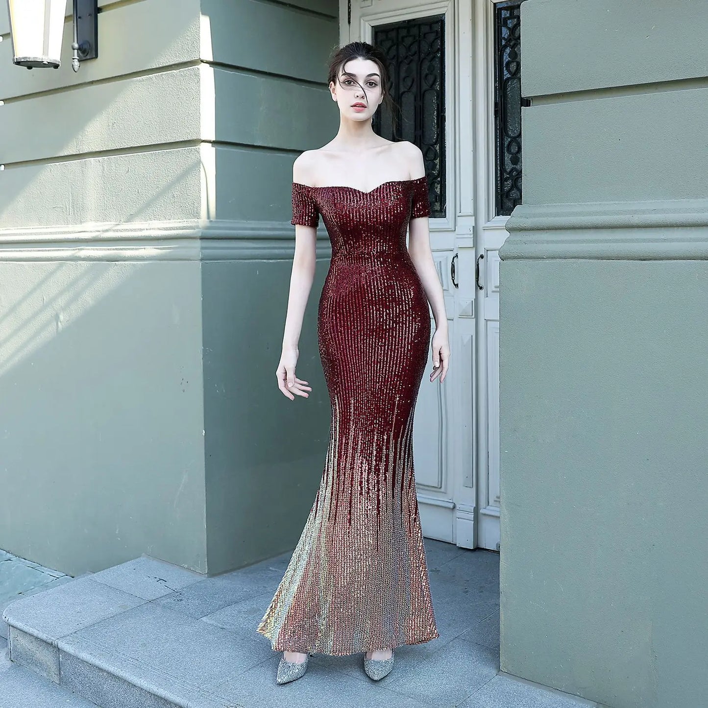 Sequin Fishtail Gown | Glamorous Host & Evening Ceremonial Dress
