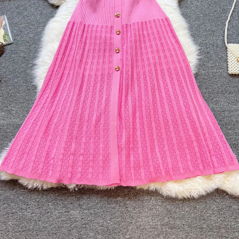 Luxury Sweater Knitted Long Dress for Women