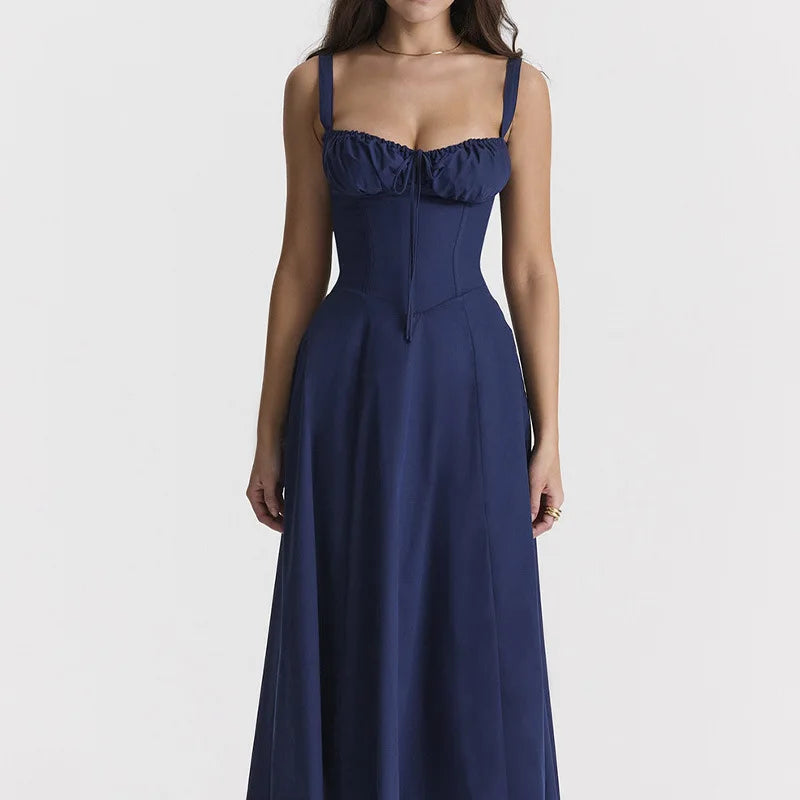 Floral Open-Back Strap Midi Dress | Summer Easy-Breezy Style