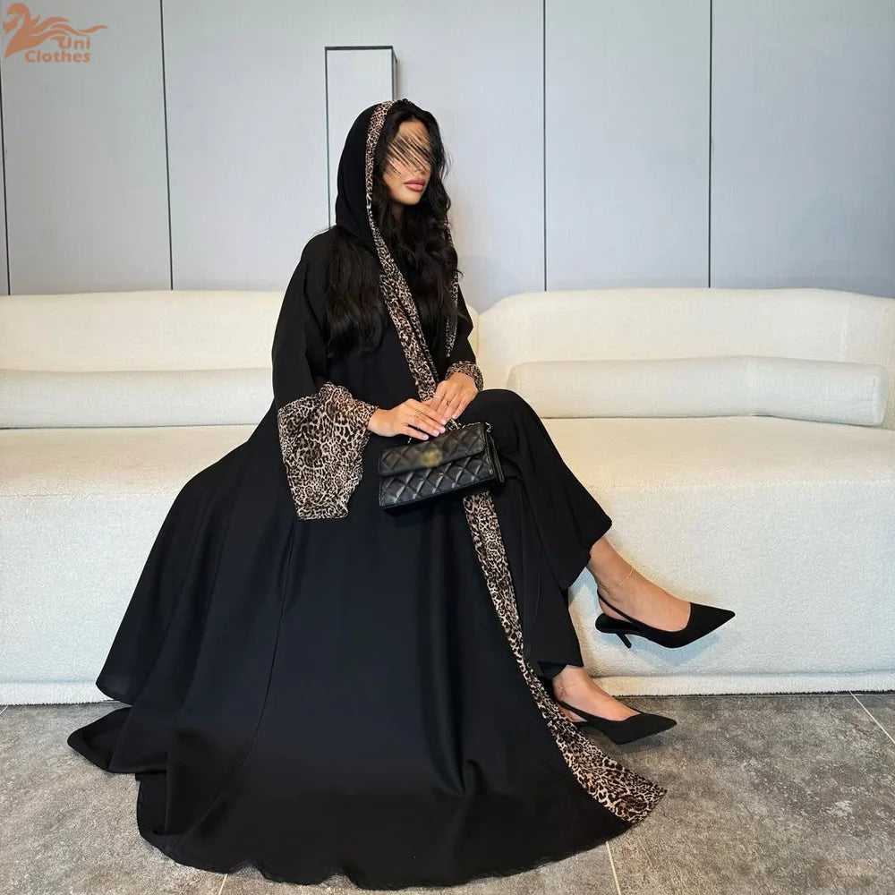 Print Maxi Abaya | Patchwork Sleeve with Hijab Set
