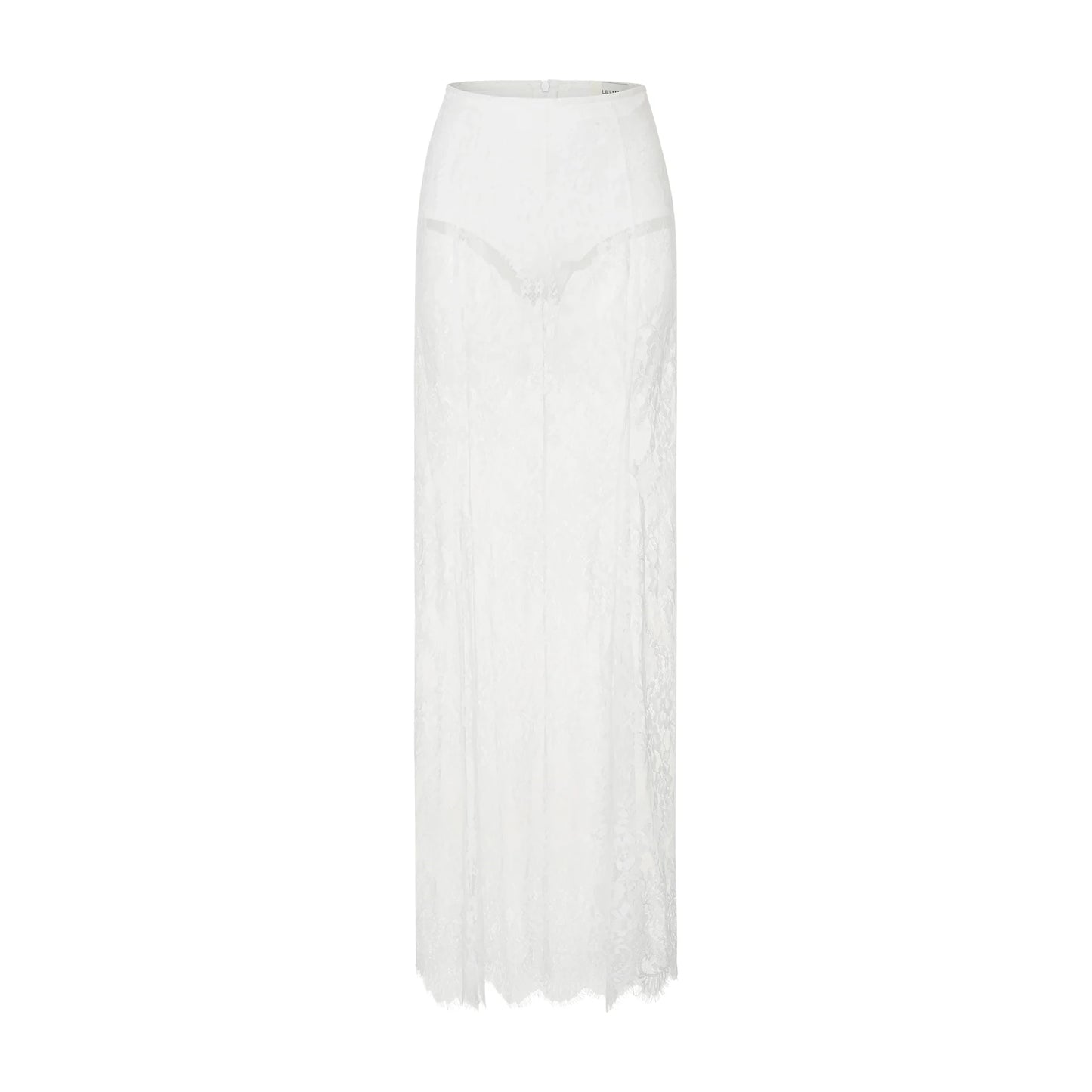 Strapless Lace 2-Piece Dress Set – Vest & High Waist Long Skirt
