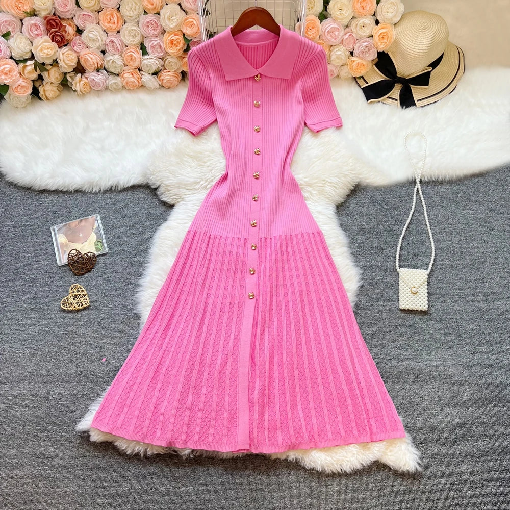 Luxury Sweater Knitted Long Dress for Women