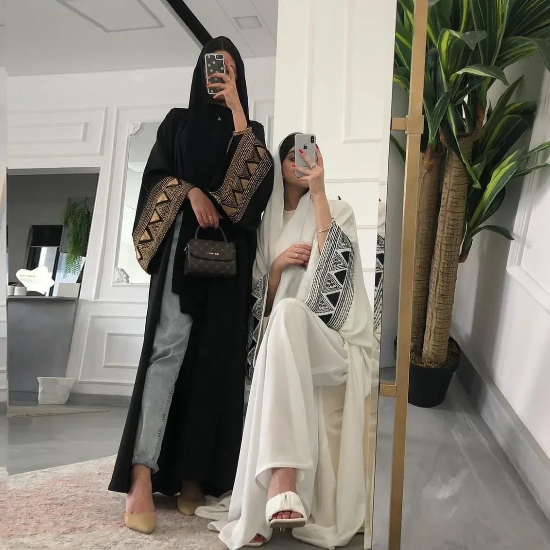 Dubai Embroidery Abaya Women Muslim Maxi Dress Islamic Open Kimono Cardigan Abayas Ramadan Eid Djellaba Loose Turkey Robe Gown