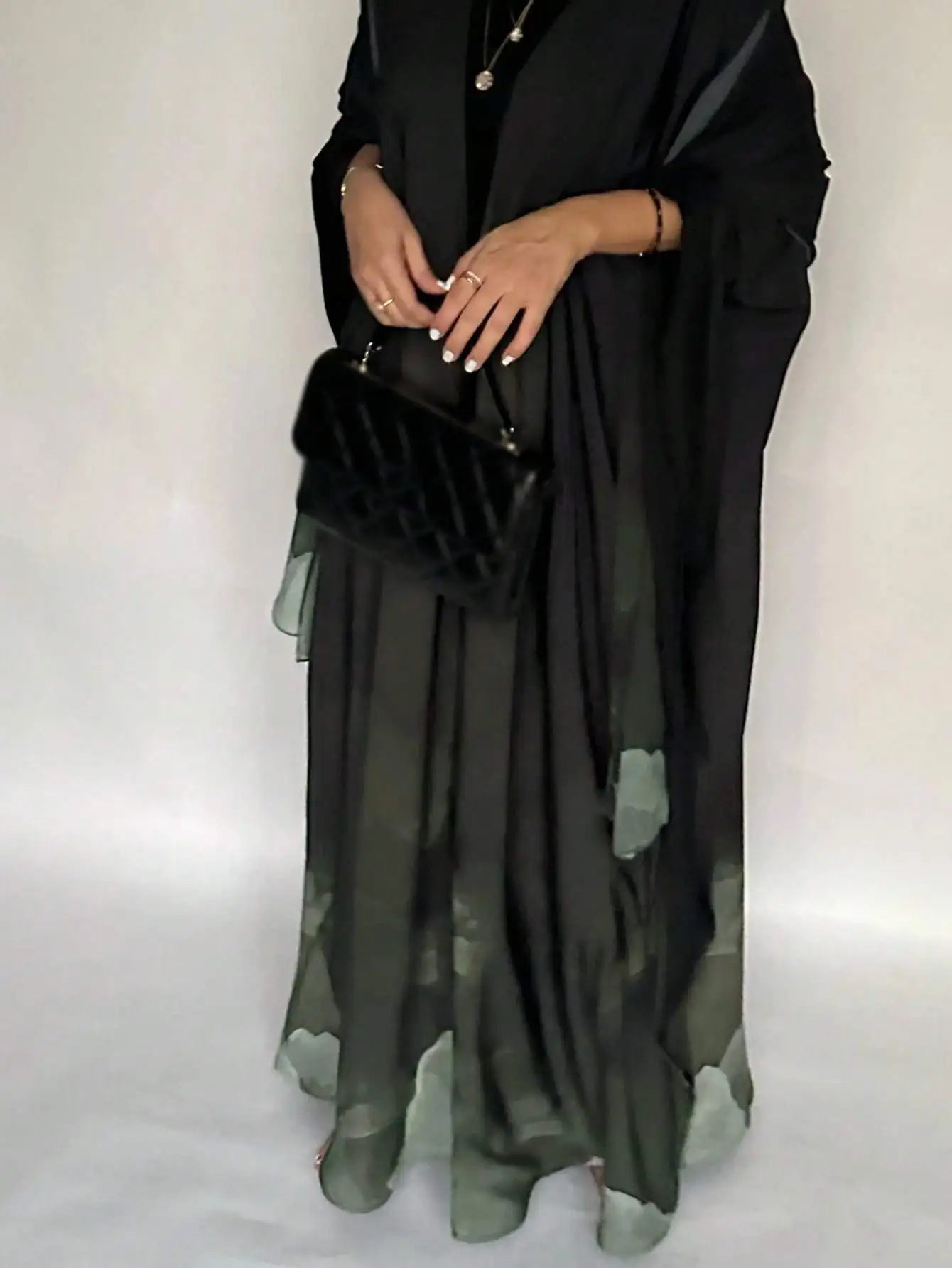Middle Eastern Loose Tie Dye Abaya Muslim Full Sleeve Open Front Abayas Elegant Turkey Kaftan Arabian Maxi Dresses Women Jilbabs
