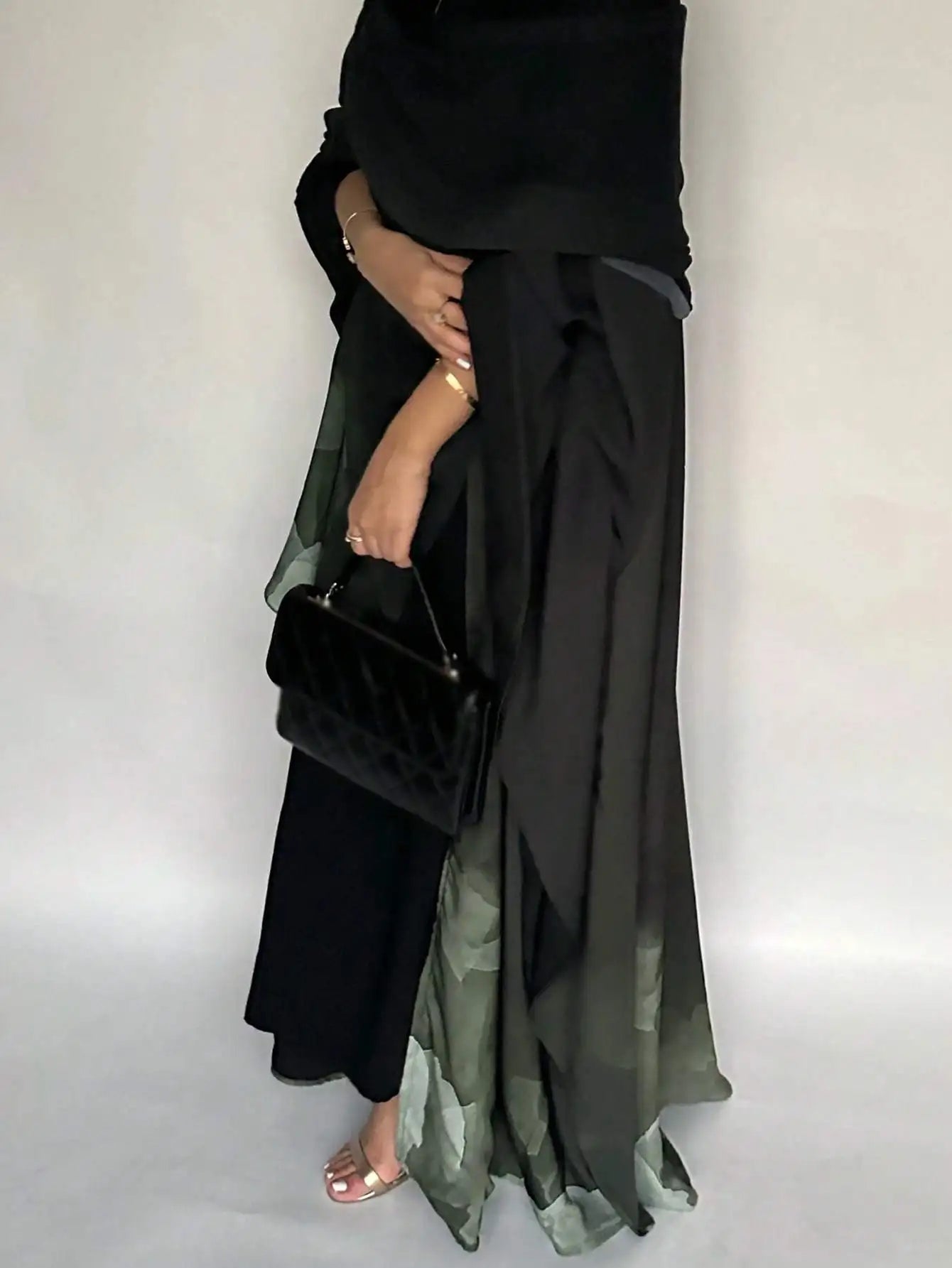 Middle Eastern Loose Tie Dye Abaya Muslim Full Sleeve Open Front Abayas Elegant Turkey Kaftan Arabian Maxi Dresses Women Jilbabs