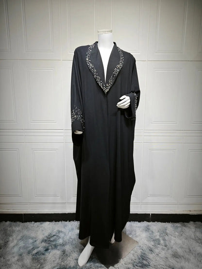 2025 Ramadan Muslim Women Kimono Cardigan Pleated Open Abaya Printed Robe Dubai Turkey Gown Islamic Clothing Marocain Eid Dress