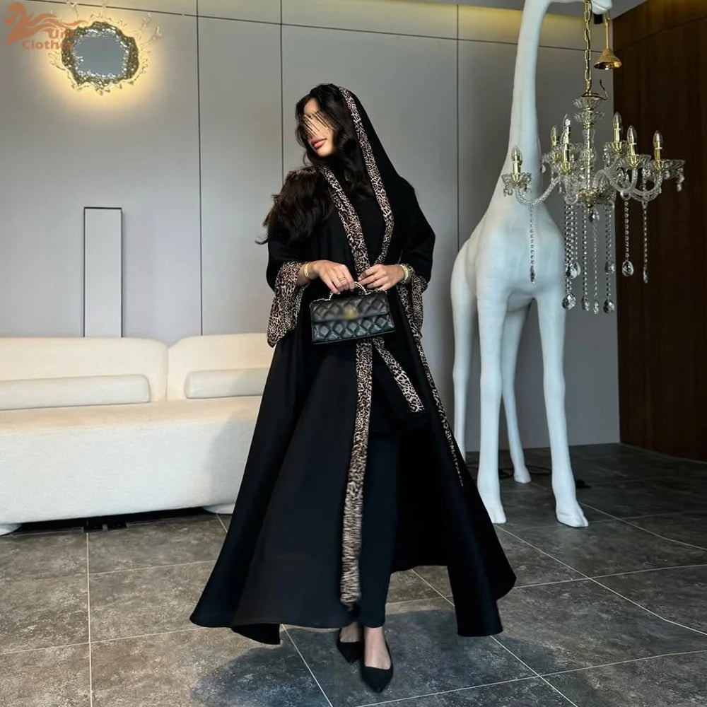 Print Maxi Abaya | Patchwork Sleeve with Hijab Set