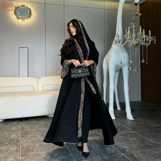 Print Maxi Abaya | Patchwork Sleeve with Hijab Set