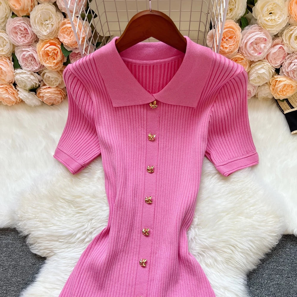 Luxury Sweater Knitted Long Dress for Women