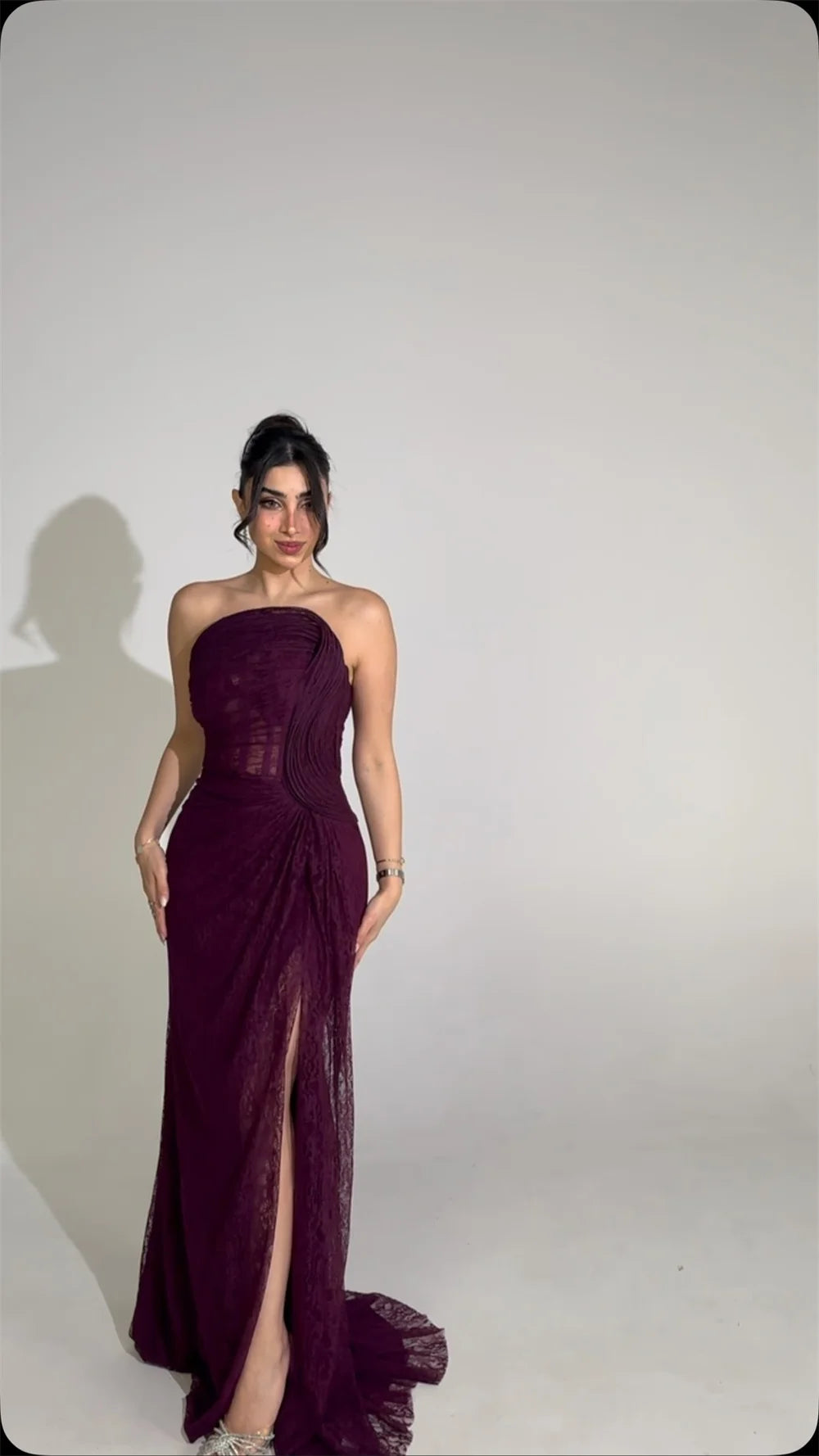 Customized Mermaid Dress – Strapless Sleeveless Floor-Length Gown