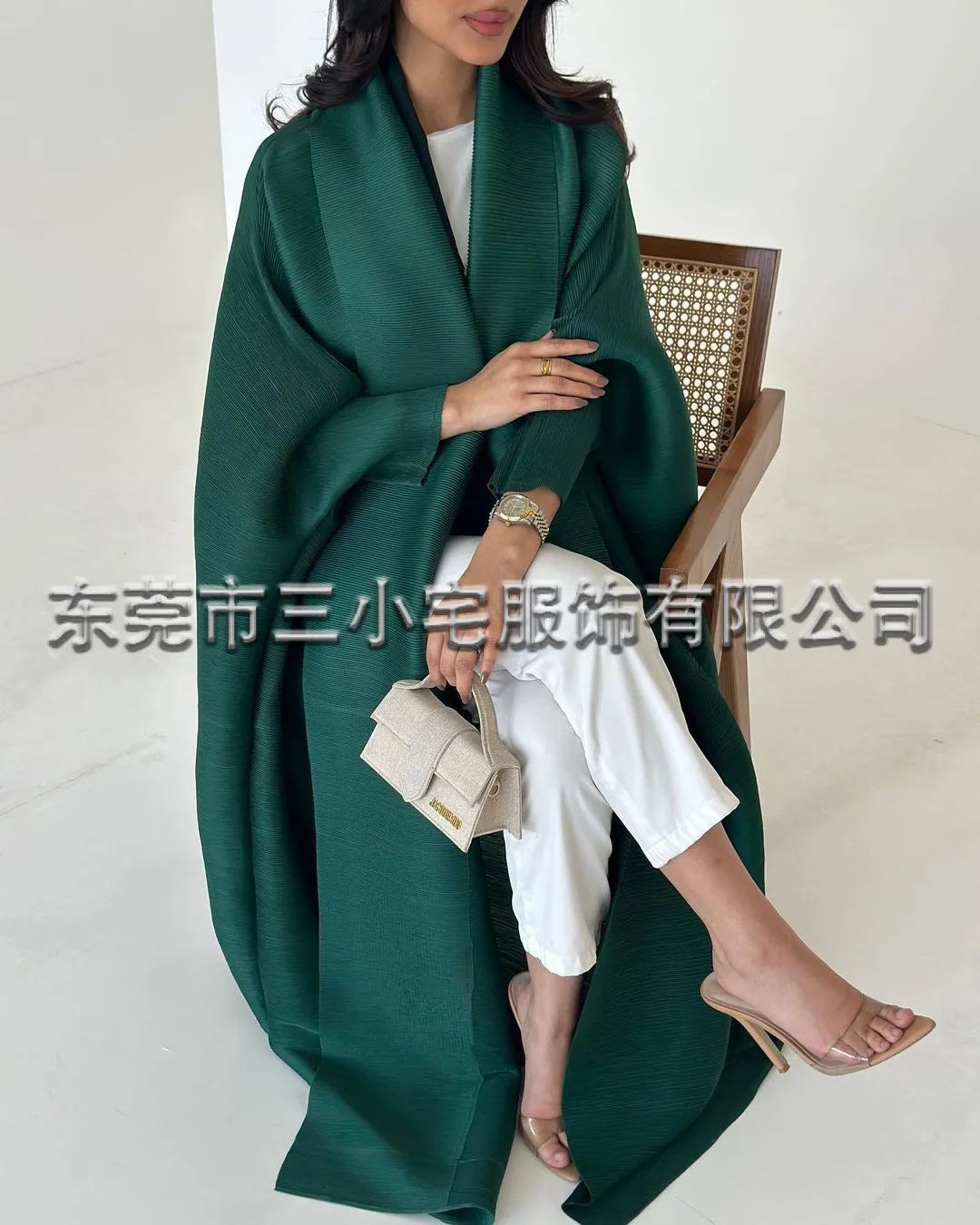 Pleated Robe Cardigan | Elegant Modest Outerwear