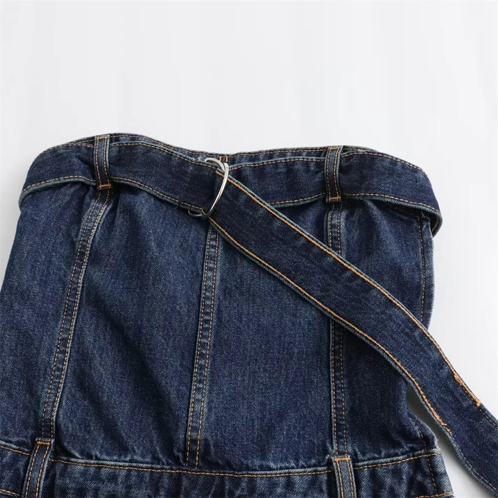 Blue denim jacket on a white background