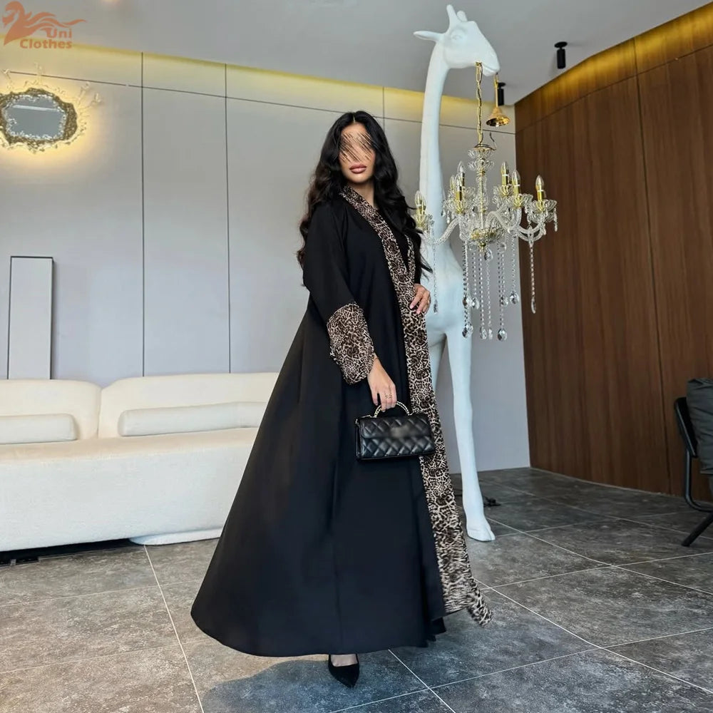 Print Maxi Abaya | Patchwork Sleeve with Hijab Set