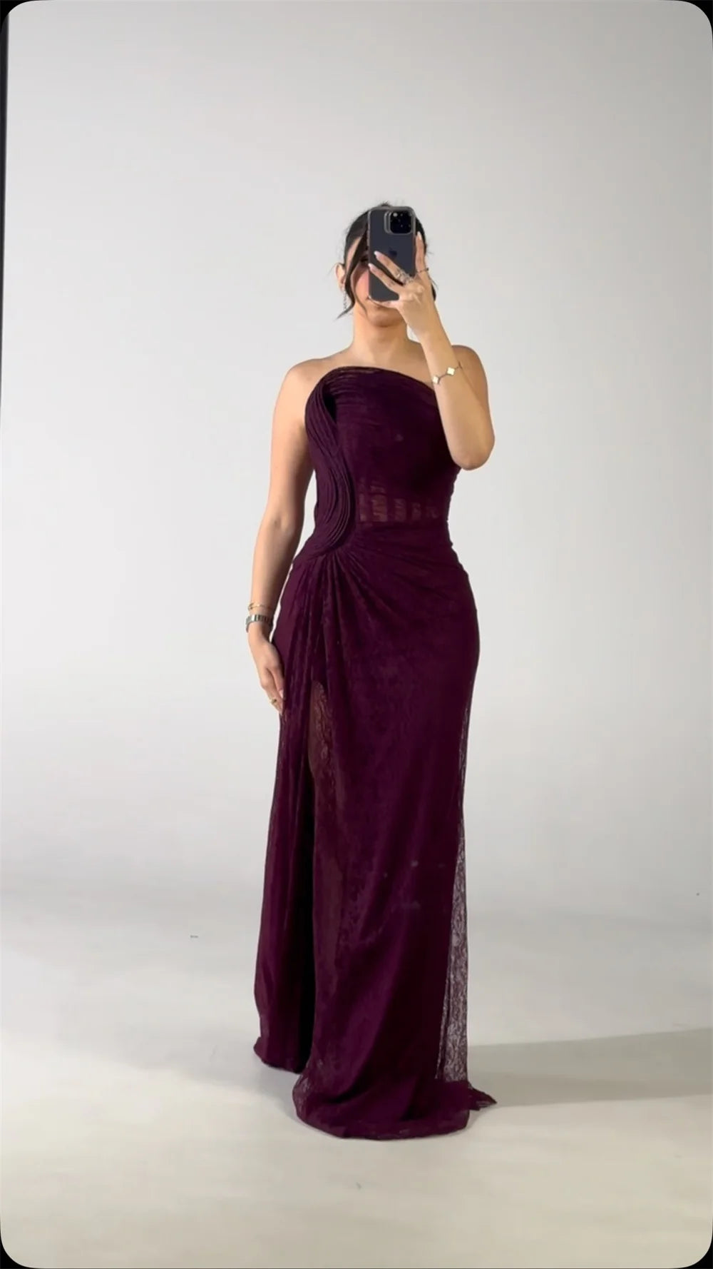 Customized Mermaid Dress – Strapless Sleeveless Floor-Length Gown