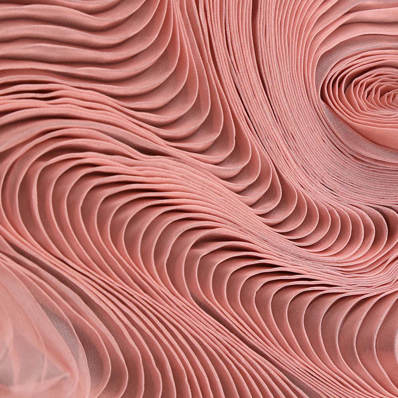 Accordion Pleated Chiffon Fabric Smooth By Meters for Dresses Clothes Sewing Plain High Quality Designer Textile Breathable Thin