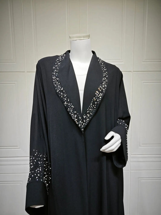 2025 Ramadan Muslim Women Kimono Cardigan Pleated Open Abaya Printed Robe Dubai Turkey Gown Islamic Clothing Marocain Eid Dress