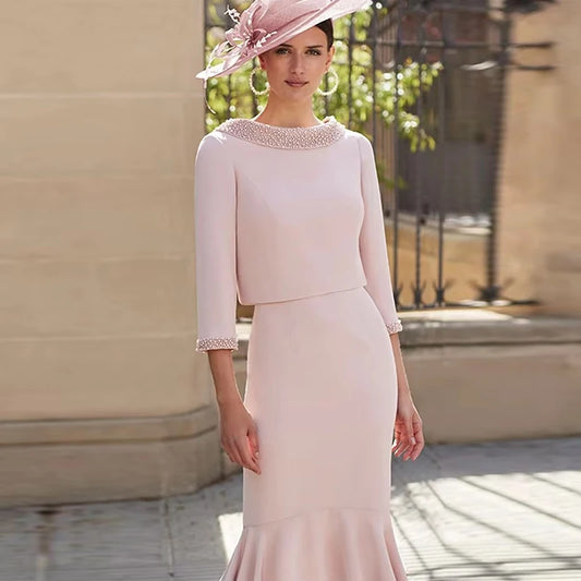 Elegant Two-Piece Mermaid Mother of the Bride Dress
