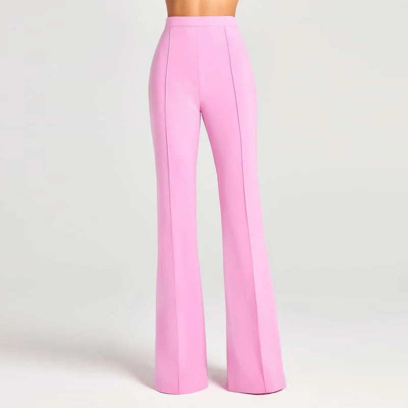Women’s Blazer Pants Set | Vest Suit with Lapel, Slim Waist