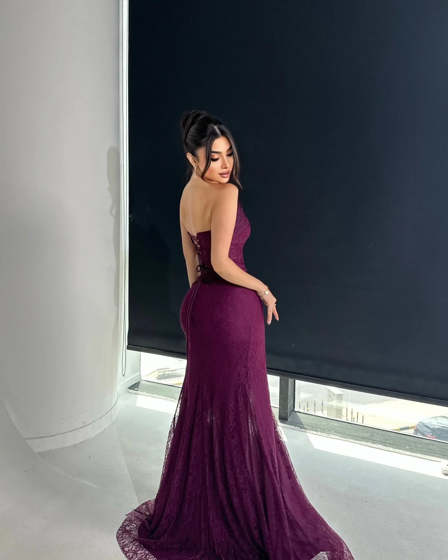 Customized Mermaid Dress – Strapless Sleeveless Floor-Length Gown