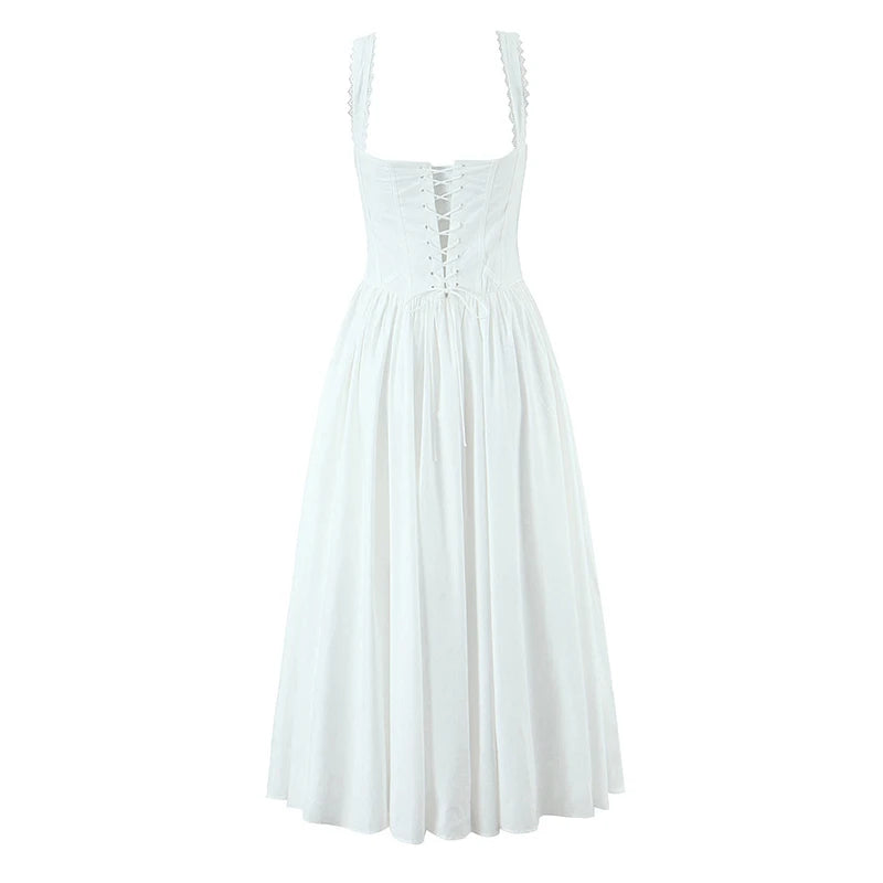 Women’s Lace-Up Back A-line Summer Party & Vacation Outfit