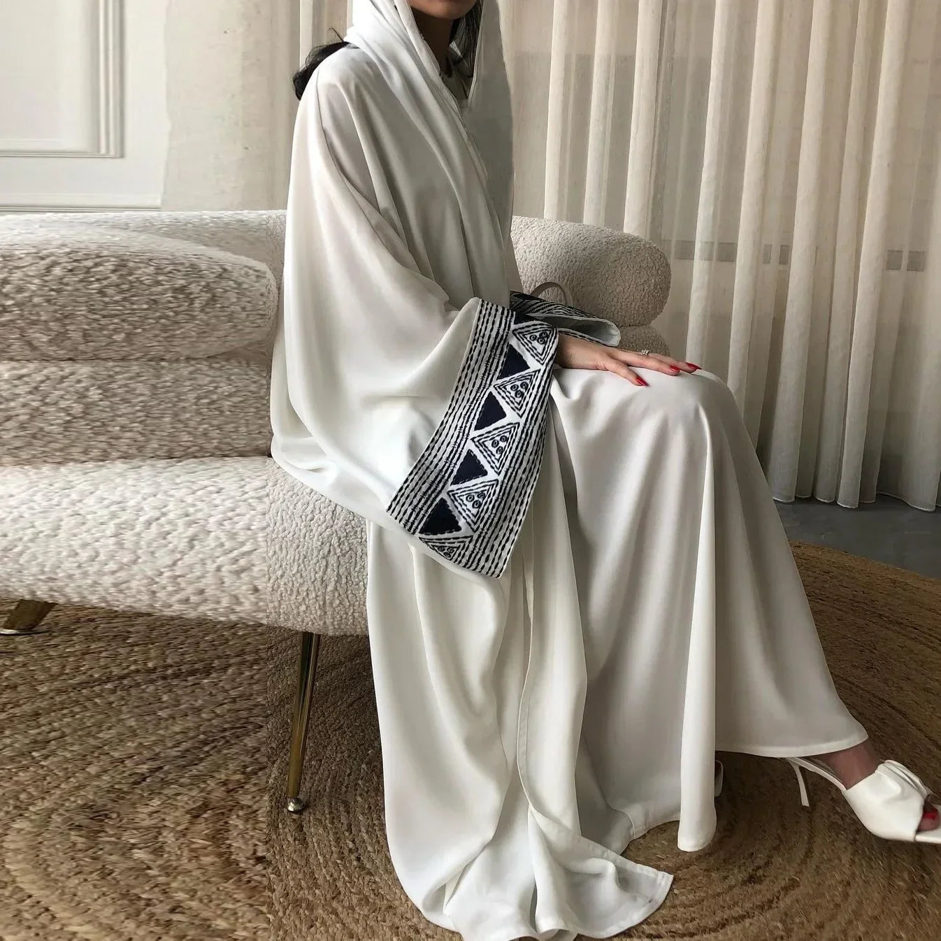 Dubai Embroidery Abaya Women Muslim Maxi Dress Islamic Open Kimono Cardigan Abayas Ramadan Eid Djellaba Loose Turkey Robe Gown