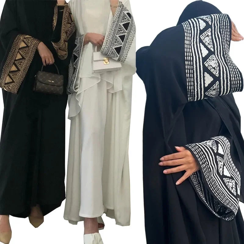 Dubai Embroidery Abaya Women Muslim Maxi Dress Islamic Open Kimono Cardigan Abayas Ramadan Eid Djellaba Loose Turkey Robe Gown