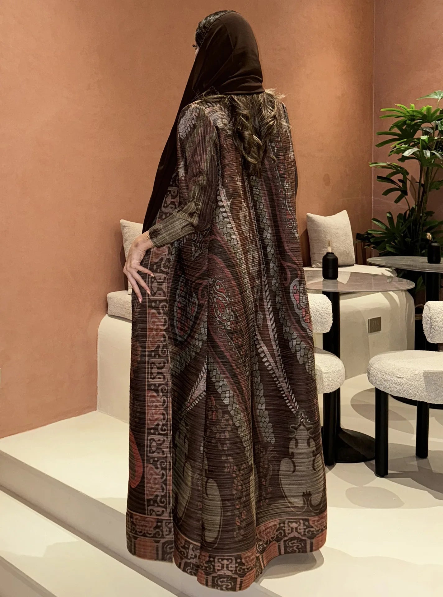 Pleated Robe Cardigan | Elegant Modest Outerwear