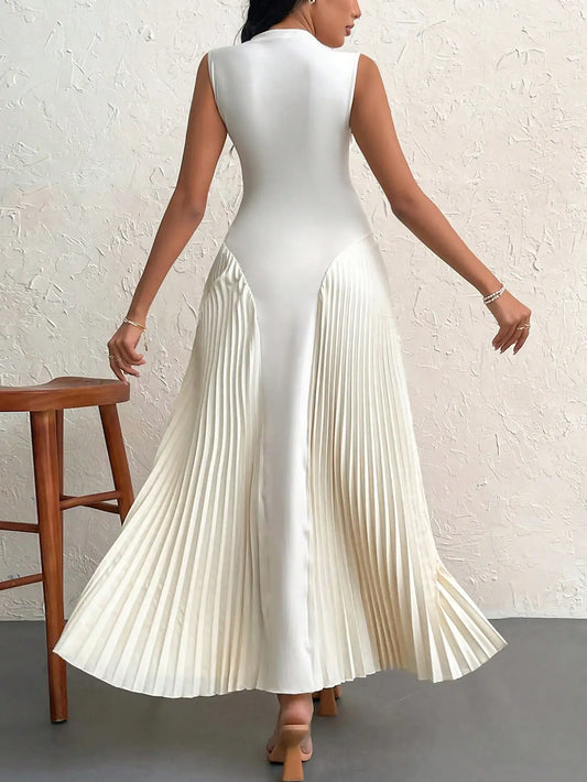 2025 New women's pleated sheath A-line dress elegant
