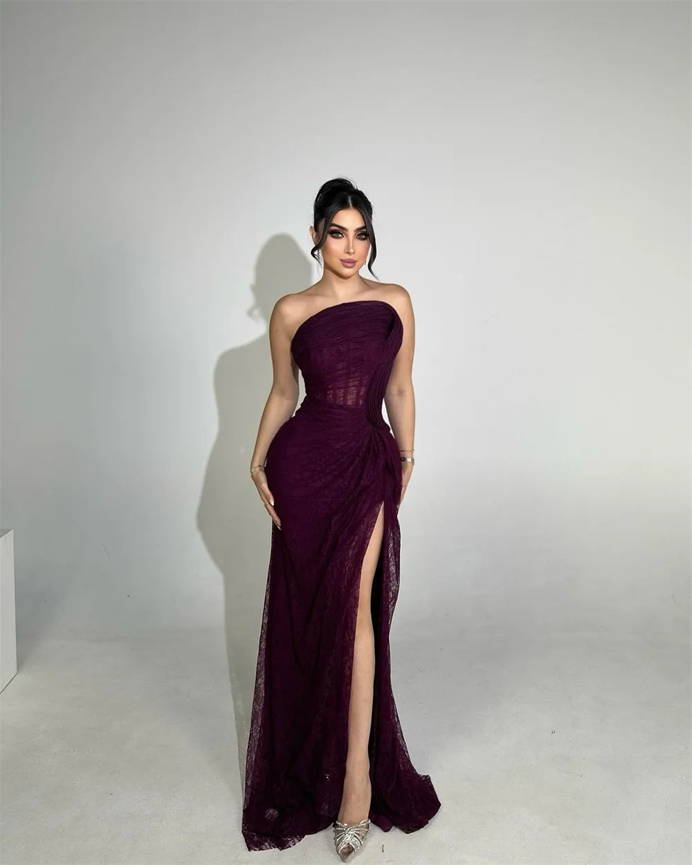 Customized Mermaid Dress – Strapless Sleeveless Floor-Length Gown