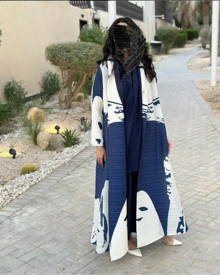 Pleated Robe Cardigan | Elegant Modest Outerwear