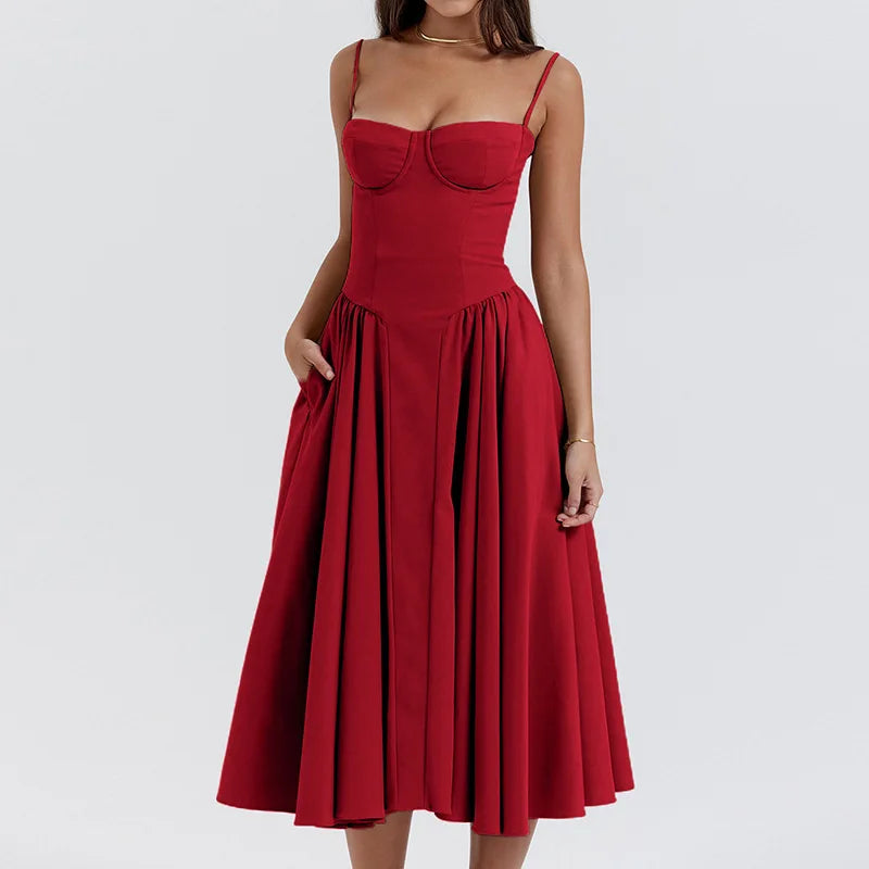 Red dress on a white background