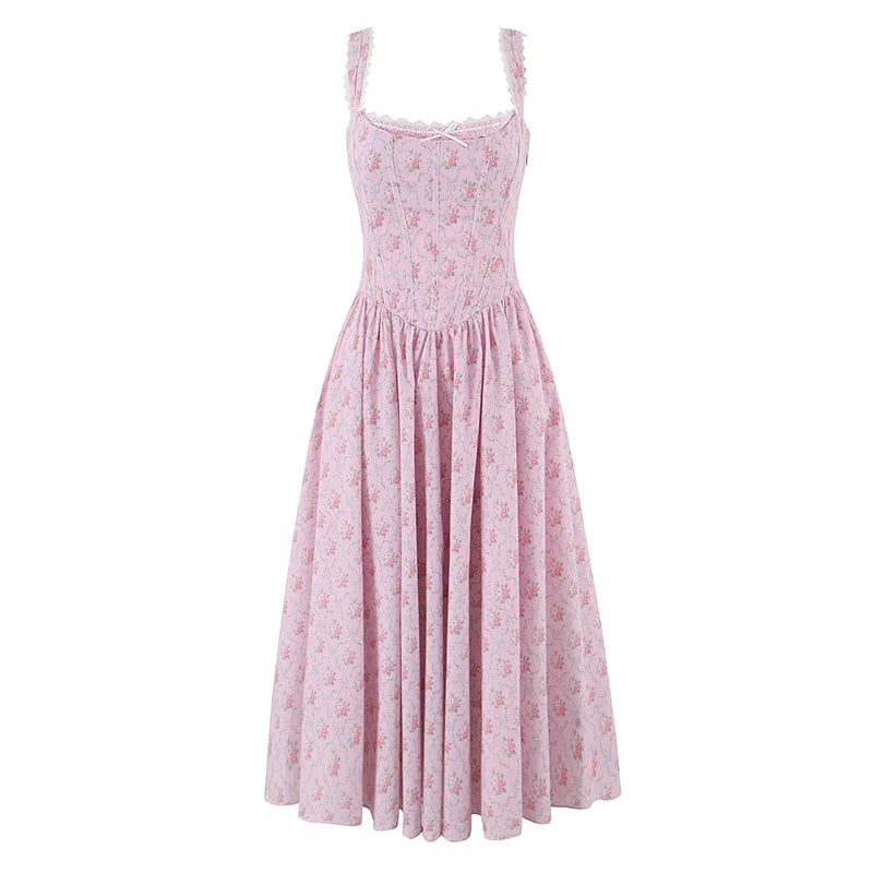 Women’s Lace-Up Back A-line Summer Party & Vacation Outfit
