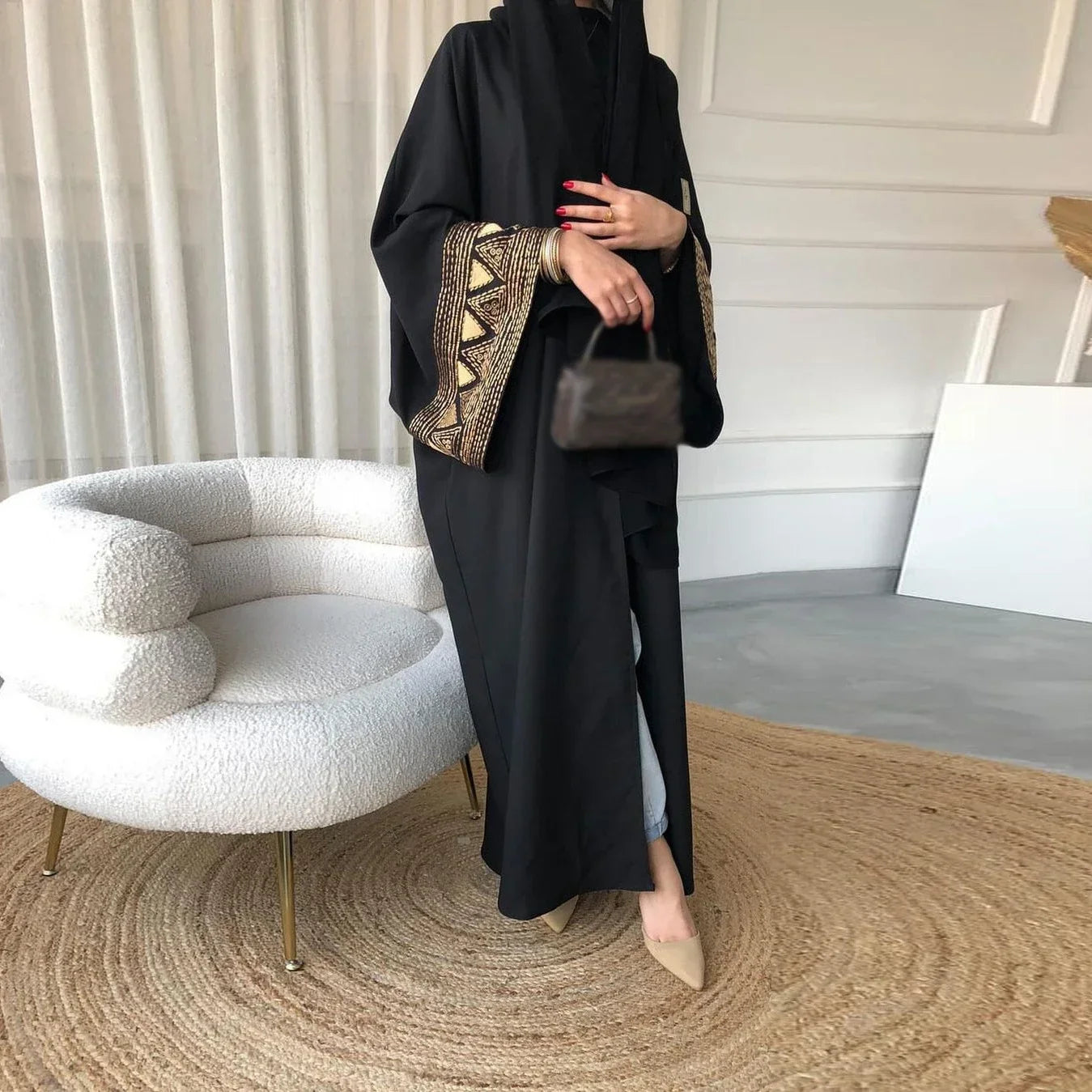 Dubai Embroidery Abaya Women Muslim Maxi Dress Islamic Open Kimono Cardigan Abayas Ramadan Eid Djellaba Loose Turkey Robe Gown